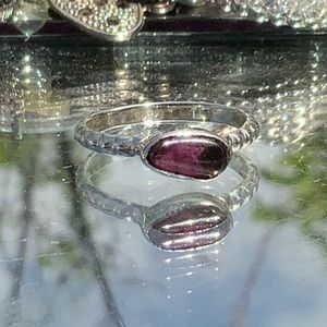 BOUTIQUE PINK TOURMALINE 925 STERLING SILVER RING6